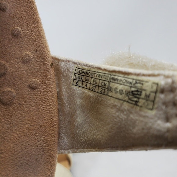 Vionic Paros Backstrap Sandals Womens Size 7 Pearl Ivory Croc Open Toe - Picture 10 of 11